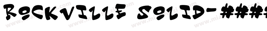Rockville Solid字体转换